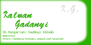 kalman gadanyi business card